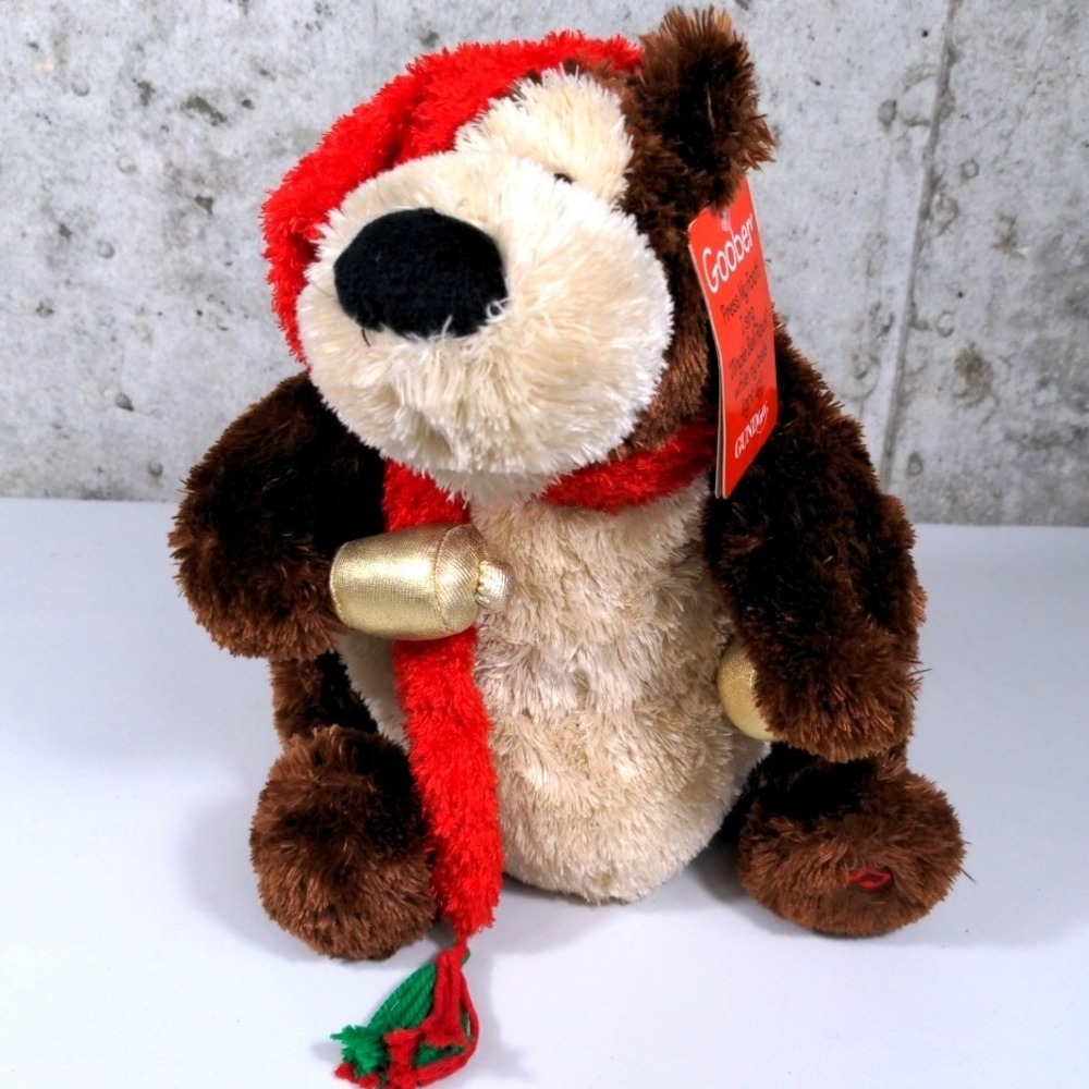 Gund Goober Jingle Bell Rock Bear 2007 Animated Musical Light Up Plush 88956 NWT
